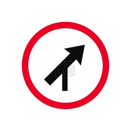 Route entrant dans la courbe Panneau de circulation