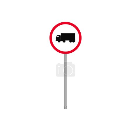 Signal de circulation de camion d'avertissement vecteur