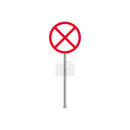 Illustration for No Stopping Prohibited Traffic Sign - Royalty Free Image