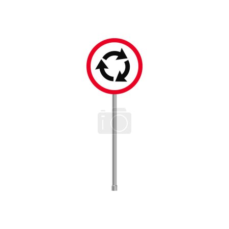 Circular Arrows Traffic Sign Vector