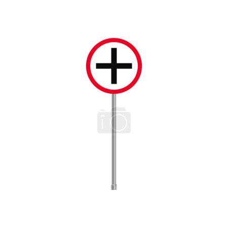 Kreuzung Verkehrszeichenvektor