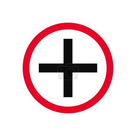 Cross Intersection Traffic Sign Vector