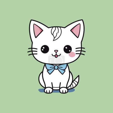 Illustration for Smiling Cat, A Feline with a Grin - Royalty Free Image