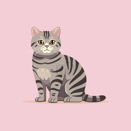 Illustration for Walking Cat, A Feline on the Move - Royalty Free Image