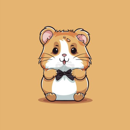 Illustration for Kawaii Style Cute Hamster Vector Illustration - Royalty Free Image