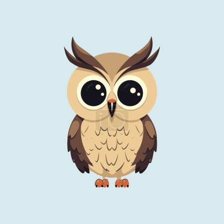 Illustration for Cute Cartoon Owl Vector Illustration - Royalty Free Image