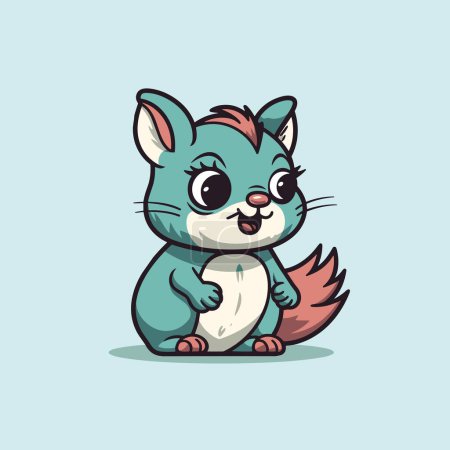 Illustration for Delightful Smiling Squirrel in Vector Style - Royalty Free Image