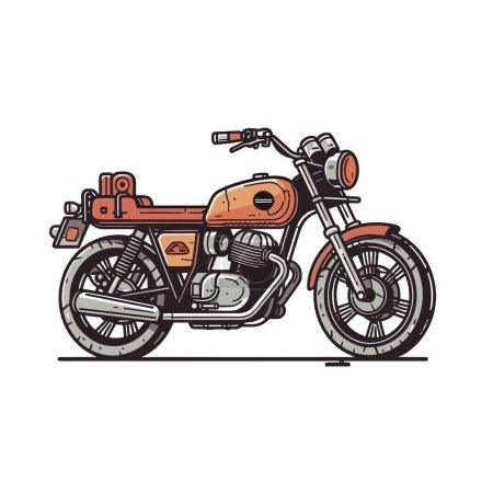 Illustration for Motorbike in Cartoon Vector Art - Royalty Free Image