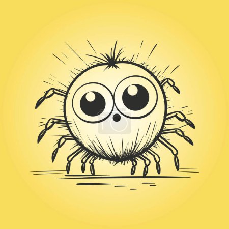 Ilustración de Negro viuda araña icono contorno estilo vector - Imagen libre de derechos