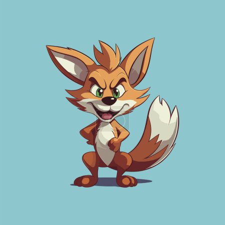 Illustration for Fox Character in Cartoon Style Cutting - Royalty Free Image