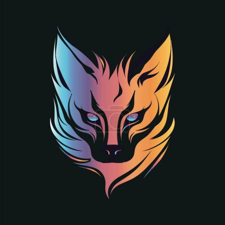 Illustration for Vector Illustration Featuring a Mascot Angry Fox Head - Royalty Free Image