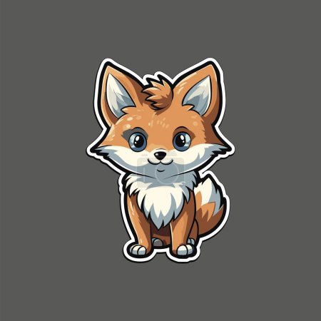 Illustration for Vector Illustration Featuring a Generic Cartoon Fox Character - Royalty Free Image