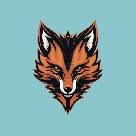 Illustration for Vector Illustration of a Mascot Angry Fox Head - Royalty Free Image