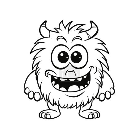 Illustration for Colorful Monster Coloring Pages for Children - Royalty Free Image