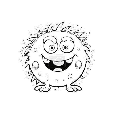 Illustration for Coloring Pages Featuring Monsters for Kids - Royalty Free Image