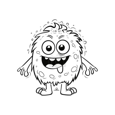Illustration for Monster Coloring Pages for Kids to Enjoy - Royalty Free Image
