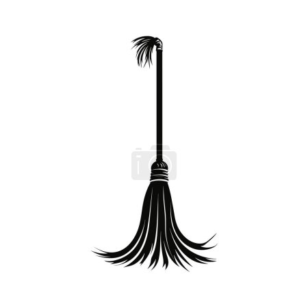 Illustration for Sweeping Away the Dust A Broom Illustration - Royalty Free Image