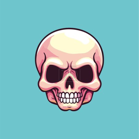 Illustration for The Chilling Halloween Skull Face Costume - Royalty Free Image