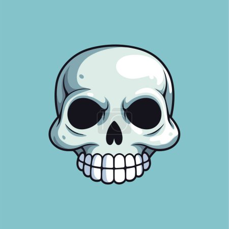Illustration for The Creepy Skull Face of Halloween - Royalty Free Image