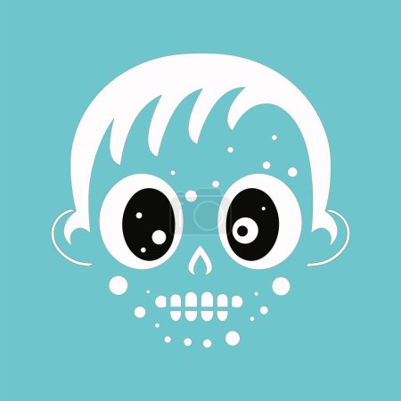 Illustration for Baby face halloween vector illustration - Royalty Free Image