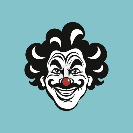 Illustration for Colorful Clown Head Vector Graphic Design - Royalty Free Image