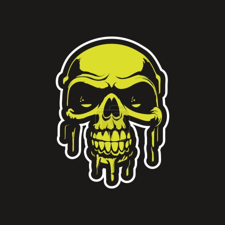 Illustration for Scary Skull Vector for Halloween Design - Royalty Free Image