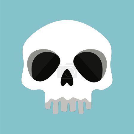 Illustration for Spooky Skull Halloween Graphic in Vector - Royalty Free Image