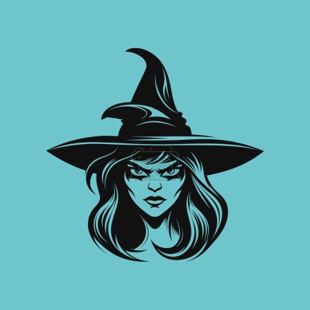 Téléchargez les illustrations : Silhouette de sorcière Visage mystérieux - en licence libre de droit