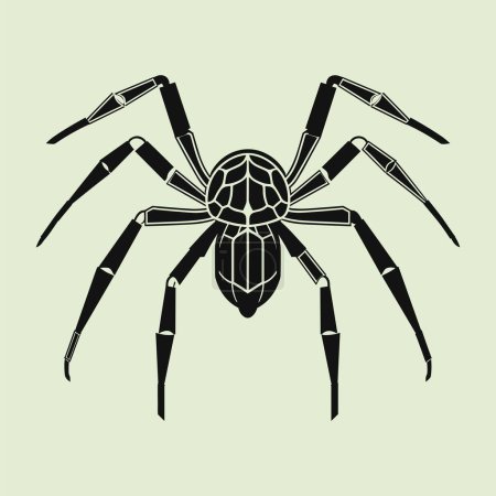 Téléchargez les illustrations : Silhouette d'araignée hantante pour Halloween Ambiance - en licence libre de droit