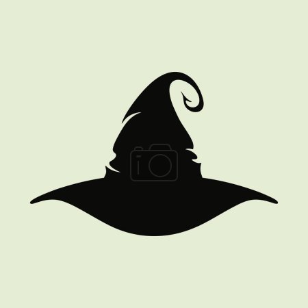 Illustration for Mysterious Silhouette of a Witch Head - Royalty Free Image