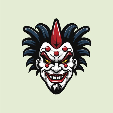 Illustration for Vibrant Vector Design, Mascot Clown Character - Royalty Free Image