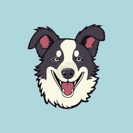 Illustration for Vector Illustration of a Happy Dog Face - Royalty Free Image