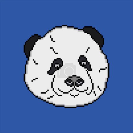 Foto de Cabeza de panda en pixel art. Ilustración vectorial. - Imagen libre de derechos