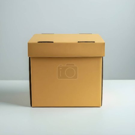Leere Pappschachtel sitzt vor einem schlichten weißen Hintergrund und suggeriert die Bereitschaft zum Verpacken, Lagern oder Verschieben.