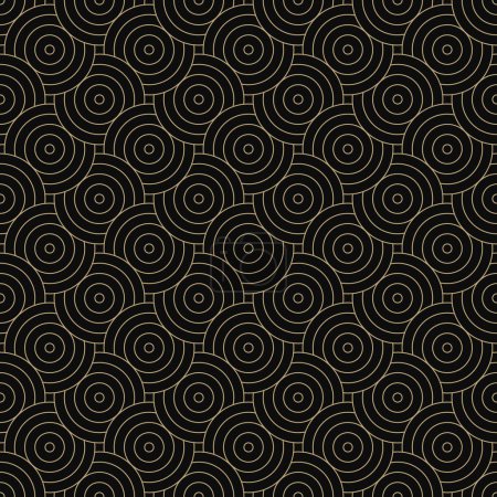 Illustration for Geometric pattern vector background with circles shapes. Perfect for wallpaper, textile, invitation, packaging and surface design. - Royalty Free Image