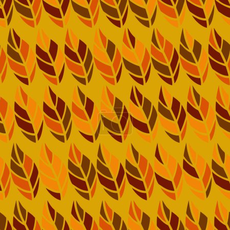 Illustration for Autumn leaves seamless pattern. Autumn concept. For decorating cards, wedding invitations. Vector illustration. - Royalty Free Image