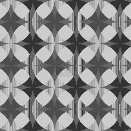 Black and white stripes geometric seamless pattern. Endless unusual prints. 