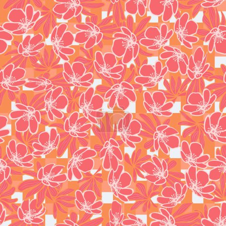 Elegant floral pastel seamless pattern. Soft ornament print wedding romantic wallpaper. 