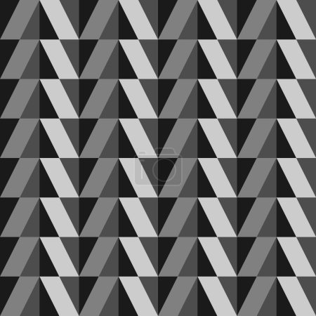 Ilustración de Patrón sin costura paralelogramo blanco y negro. Ilusión óptica, fondo contrastante. - Imagen libre de derechos