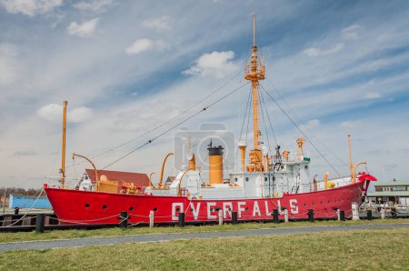 Photo for The Historic Lightship Overfalls, Lewes Delaware USA, Lewes, Delaware - Royalty Free Image