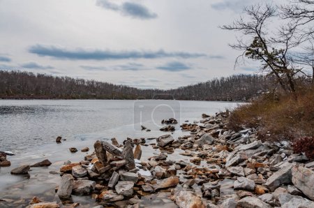 Foto de Invierno tardío en Sunfish Pond, New Jersey USA, Hardwick Township, New Jersey - Imagen libre de derechos