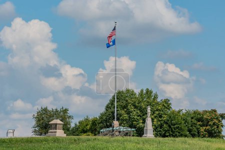 Téléchargez les photos : Barlows Knoll, un jour d'été, Gettysburg National Military Park, Pennsylvanie États-Unis, Gettysburg, Pennsylvanie - en image libre de droit