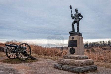 Téléchargez les photos : Décembre Après-midi à Gettysburg Battlefield, Pennsylvanie États-Unis, Gettysburg, Pennsylvanie - en image libre de droit