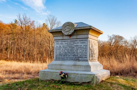 Photo for First Regiment, Vermont Cavalry Monument, Gettysburg Battlefield, Pennsylvania USA, Gettysburg, Pennsylvania - Royalty Free Image