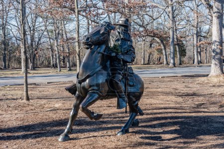 Foto de Monumento al General James Longstreet CSA, Parque Militar Nacional de Gettysburg, Pensilvania, EE.UU. - Imagen libre de derechos