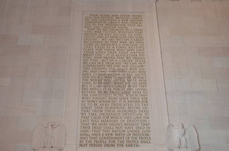 Photo for The Gettysburg Address, Lincoln Memorial, Washington DC USA, Washington, District of Columbia - Royalty Free Image