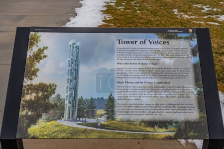 Téléchargez les photos : Tower of Voices Interpretive Sign, Shanksville, Pennsylvania USA, Stoystown, Pennsylvania - en image libre de droit