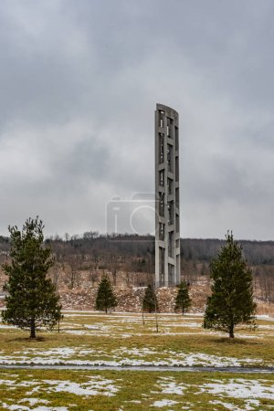 Téléchargez les photos : Tower of Voices Memorial on a Cold Winter Day, Shanksville, Pennsylvania USA, Stoystown, Pennsylvania - en image libre de droit
