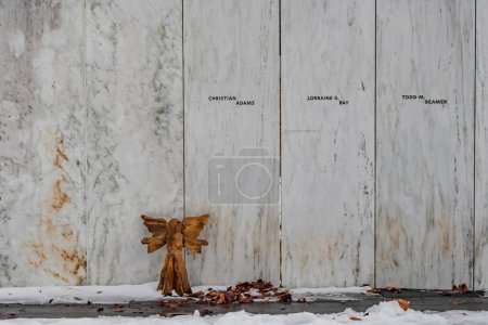Téléchargez les photos : The Wall of Names and an Angel, Flight 93 National Memorial, Pennsylvania USA, Stoystown, Pennsylvania - en image libre de droit