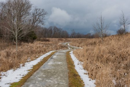 Photo for Winter Walk at the Flight 93 National Memorial, Pennsylvania USA, Stoystown, Pennsylvania - Royalty Free Image